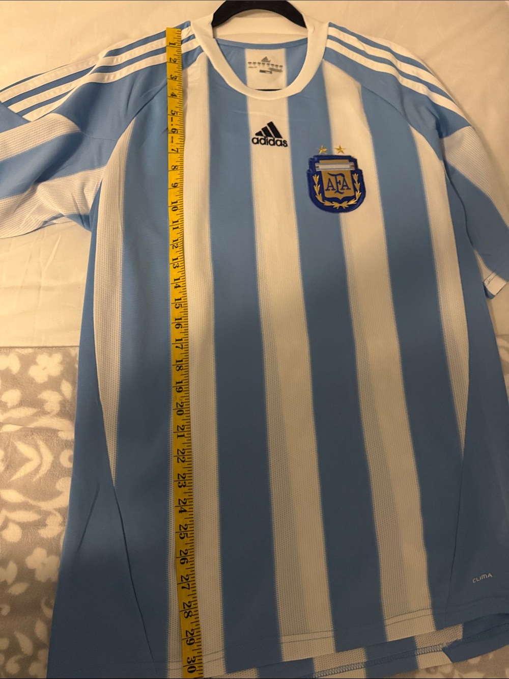adidas Argentina Home Soccer Athletic Wear- Light Blue & White - Picture 9 of 10